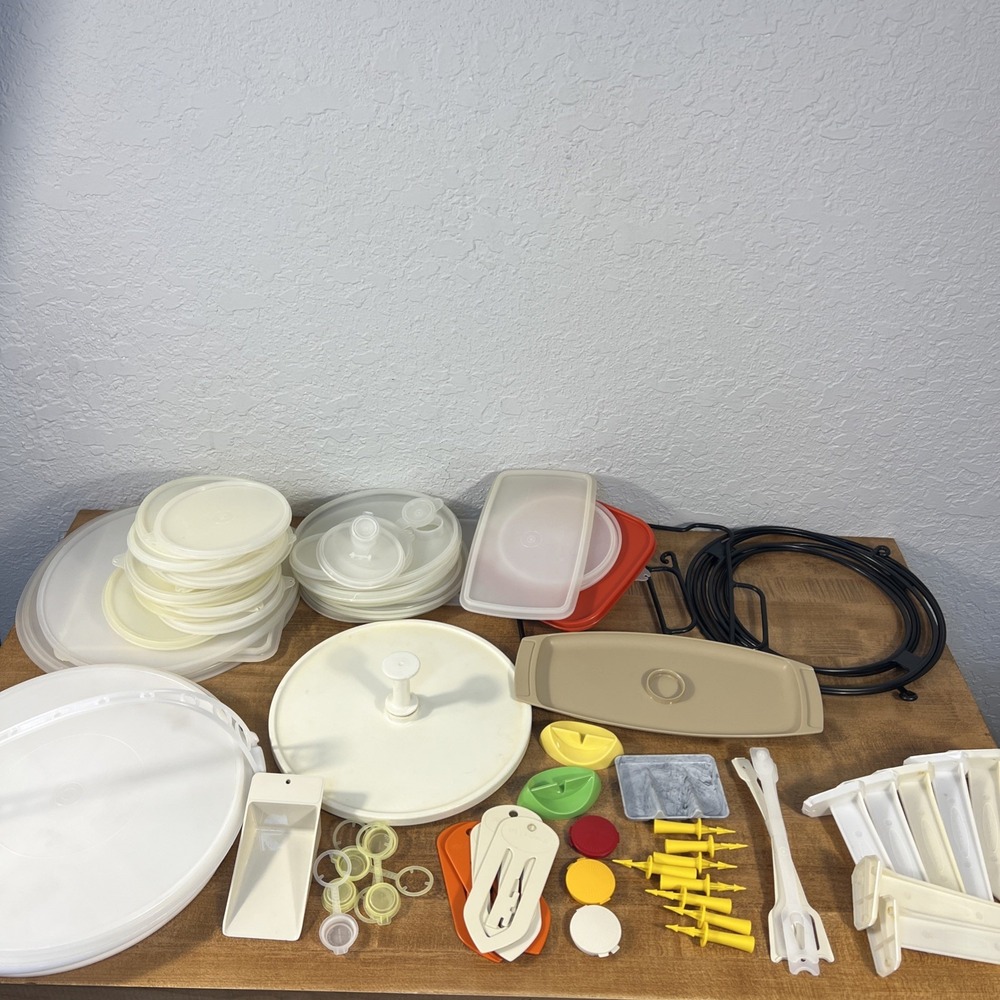 Vintage Tupperware Lid & Accessories Lot